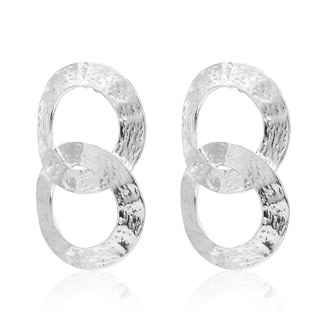 Double Circle Statement Earrings
