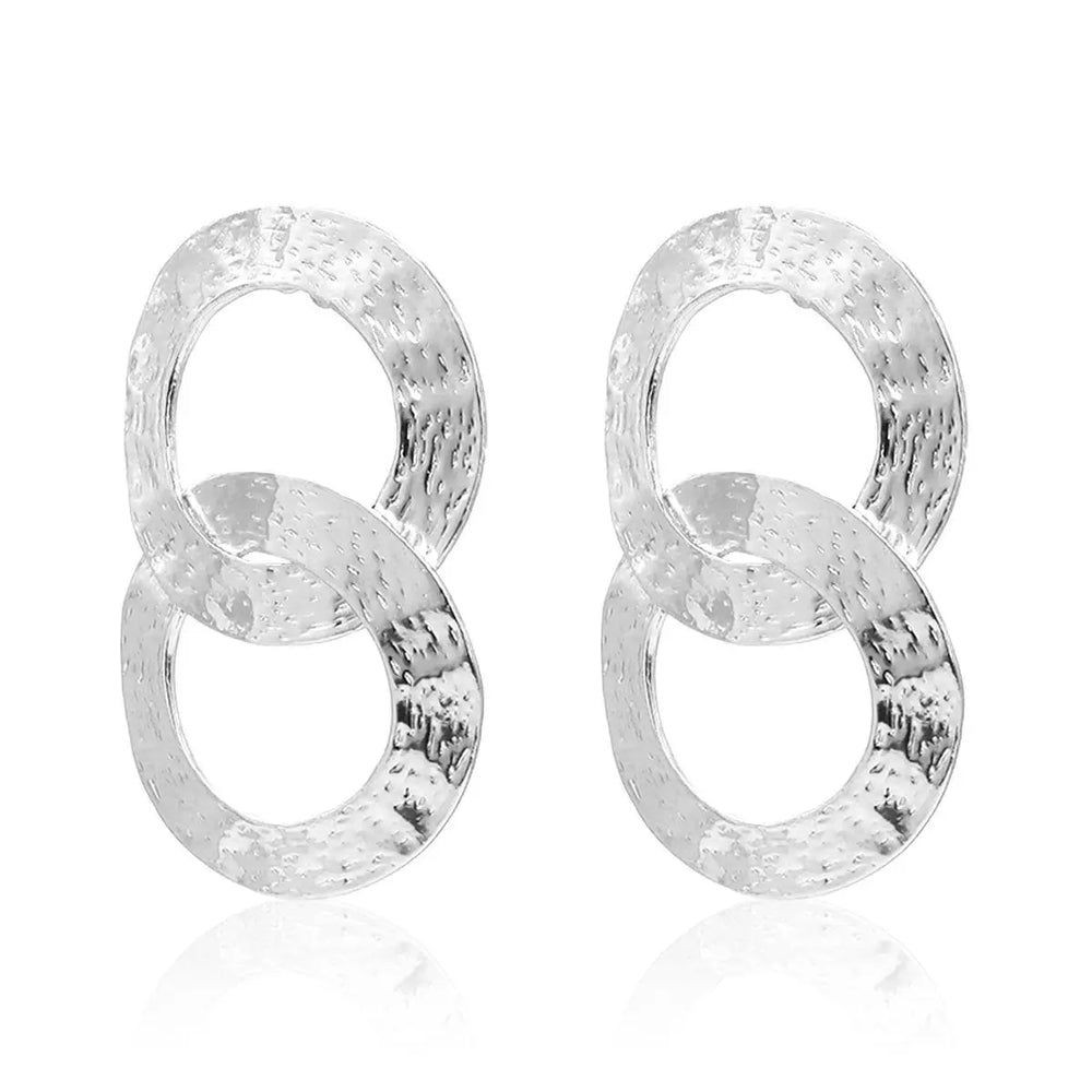 Double Circle Statement Earrings