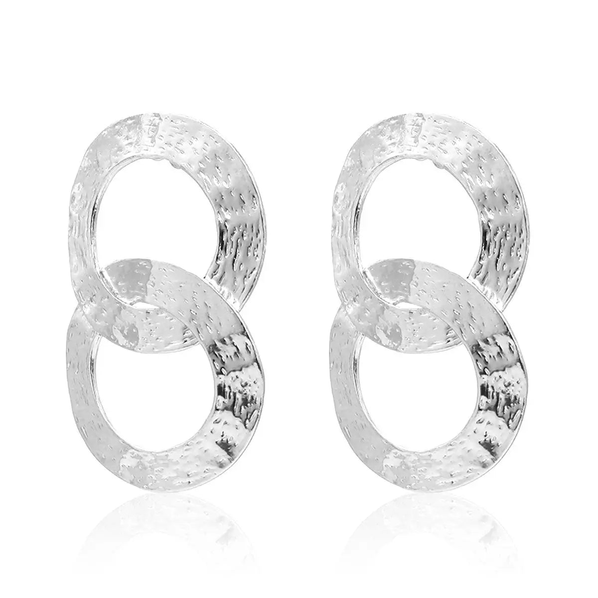 Double Circle Statement Earrings