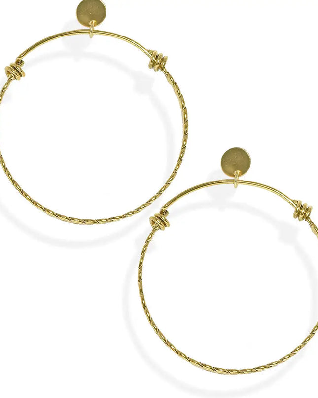 Large Frontal Circle Earrings