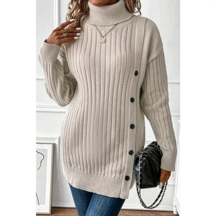 Ribbed Turtleneck Sweater