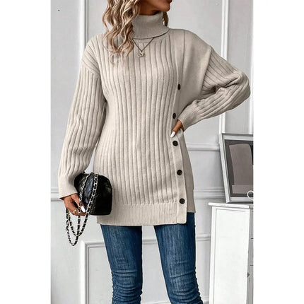 Ribbed Turtleneck Sweater