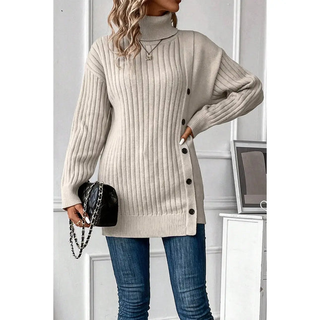 Ribbed Turtleneck Sweater