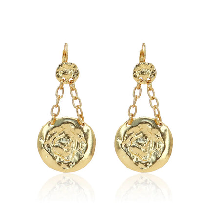 Hammered Coin Chandelier Earrings