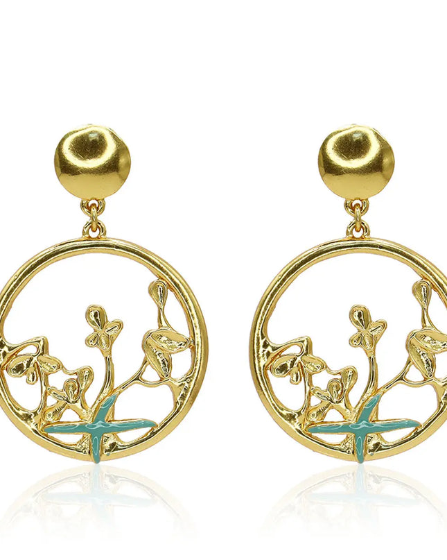 Enchanted Green Dangle Statement Earrings