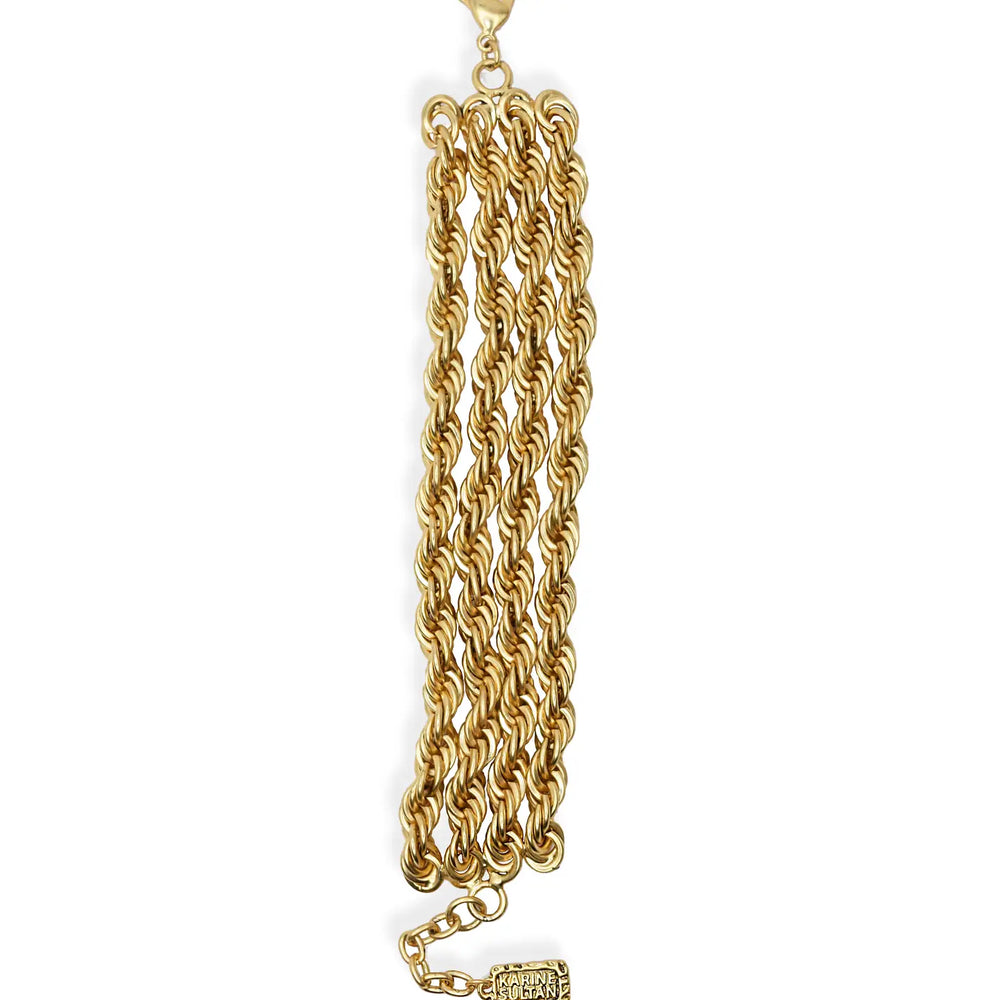 Multi Layer Edgy Twisted Rope Chain Bracelet