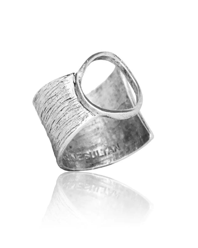 Open Circle Brushed Ring