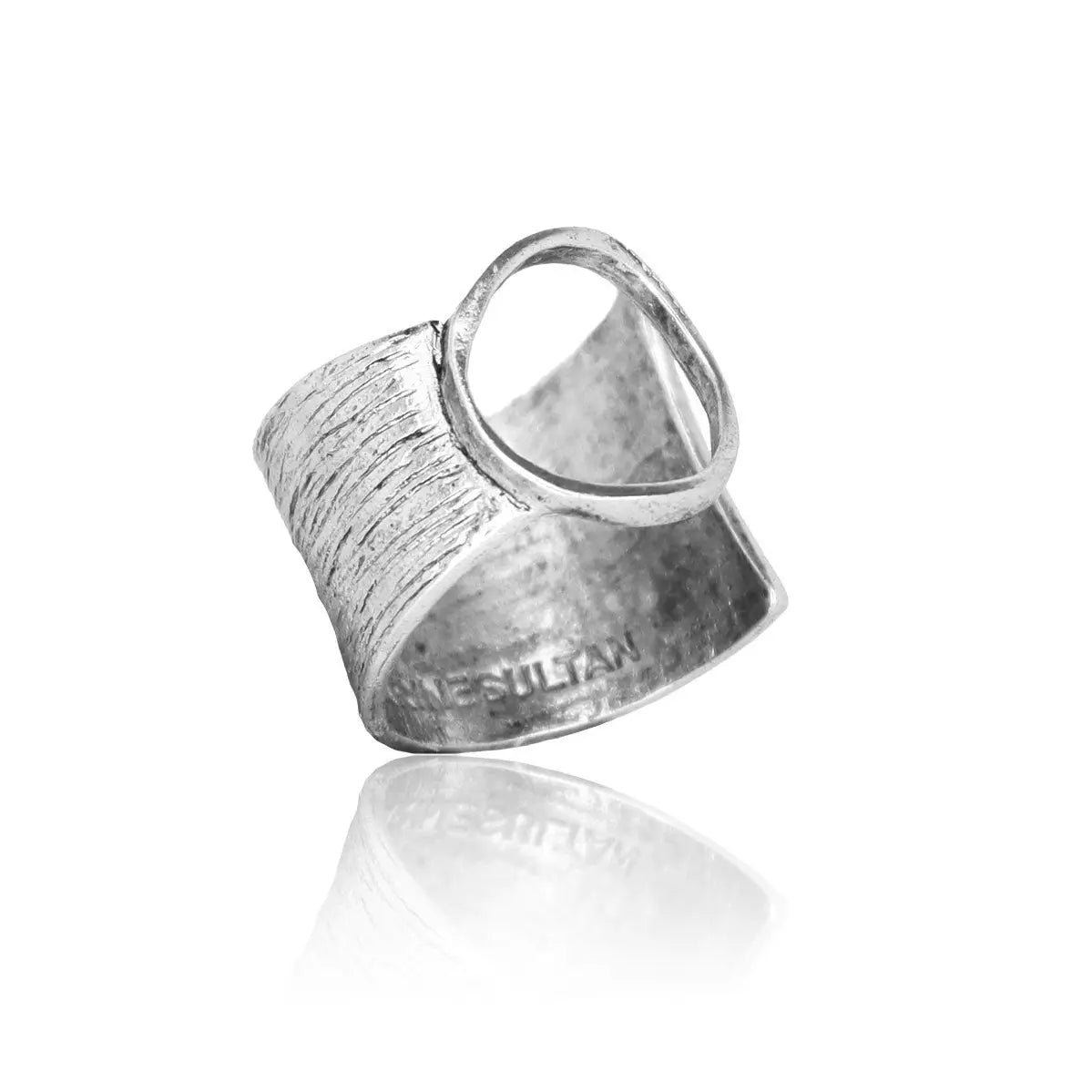 Open Circle Brushed Ring