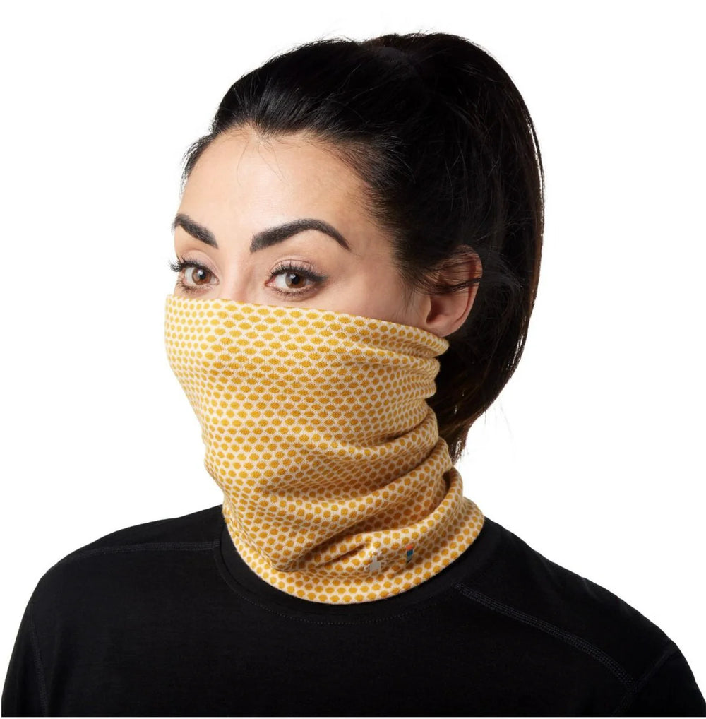 Smartwool Thermal Merino Reversible Pattern Neck Gaiter - Honey Gold Dot