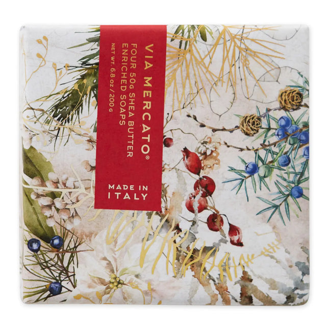 VIA MERCATO Natale - 4 50G Soap Gift Set
