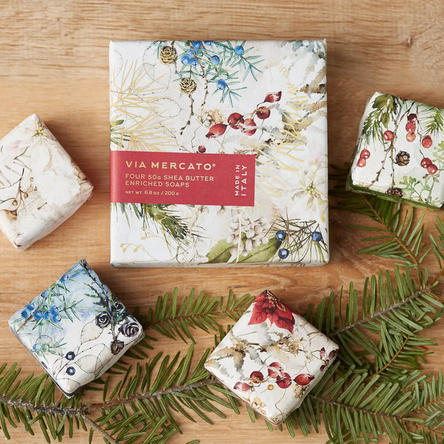 VIA MERCATO Natale - 4 50G Soap Gift Set
