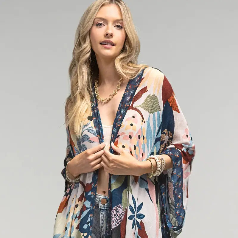 Urbanista Botanical Floral Kimono