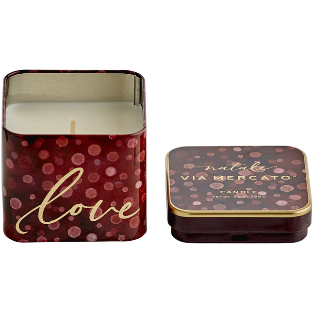 VIA MERCATO Natale Square Candle - Love