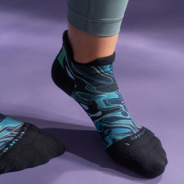 Feetures Elite Light Cushion No Show Tab - Midnight Lagoon