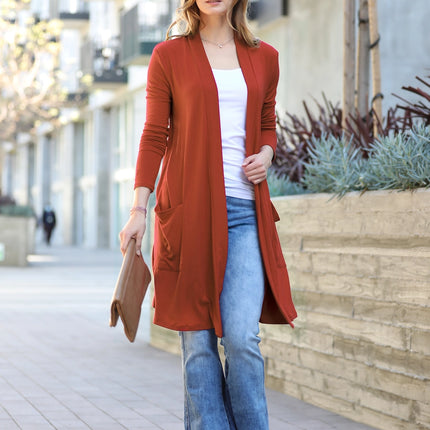 SLOUCHY LONG SLEEVE OPEN CARDIGAN