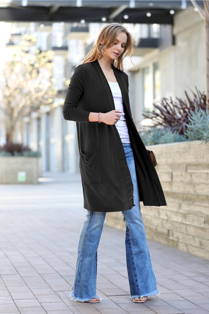 SLOUCHY LONG SLEEVE OPEN CARDIGAN