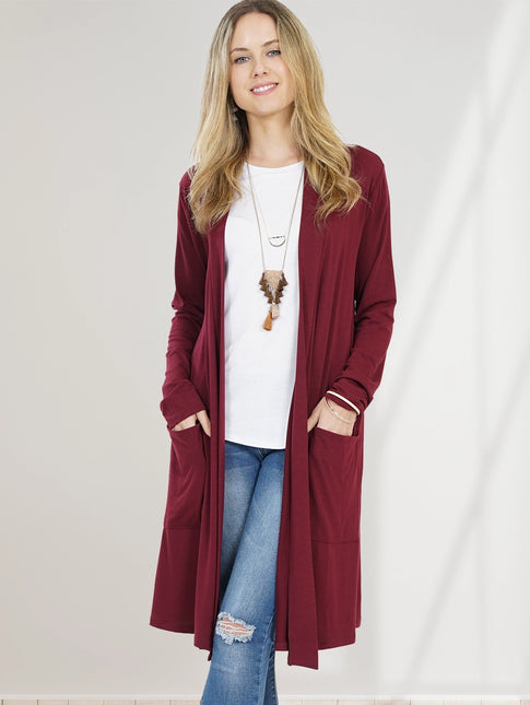 SLOUCHY LONG SLEEVE OPEN CARDIGAN