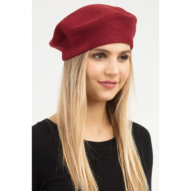 Stretchy Solid Color Beret