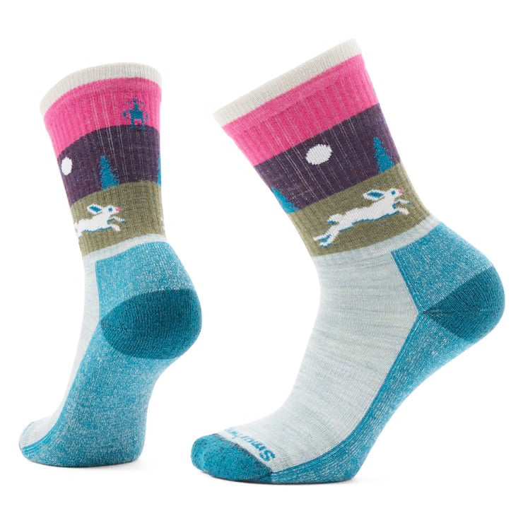 Smartwool Everyday Hare Chase Crew Sock (Women's) - FROSTY GREEN