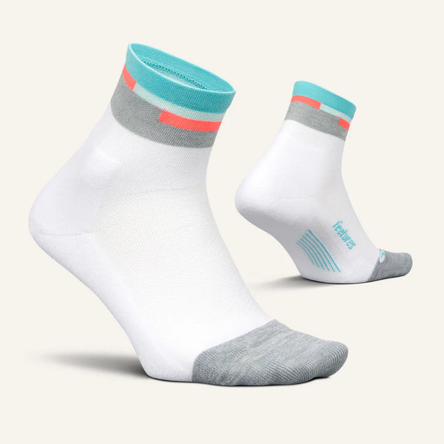 Feetures Elite Chusion Quarter - Aquatic White