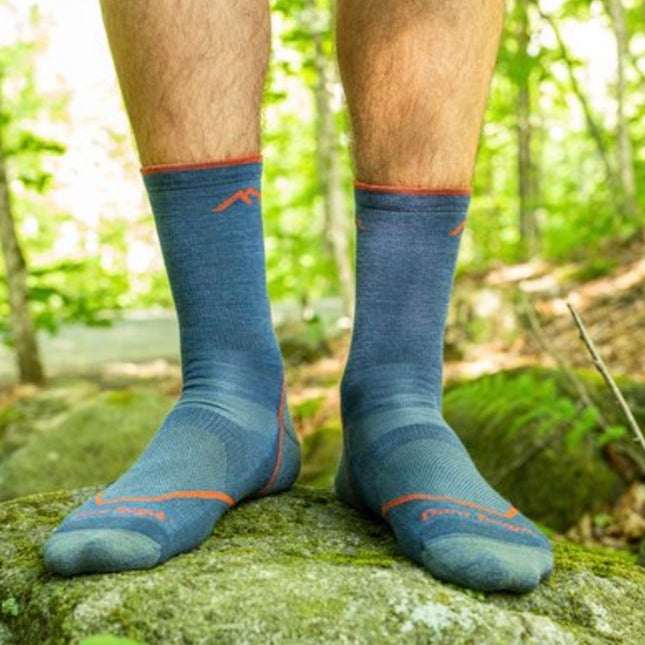 Darn Tough Men's Light Hiker Micro Crew Lightweight Hiking Socks - Denim