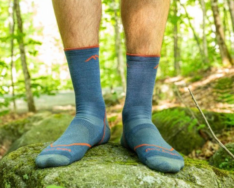 Darn Tough Men's Light Hiker Micro Crew Lightweight Hiking Socks - Denim