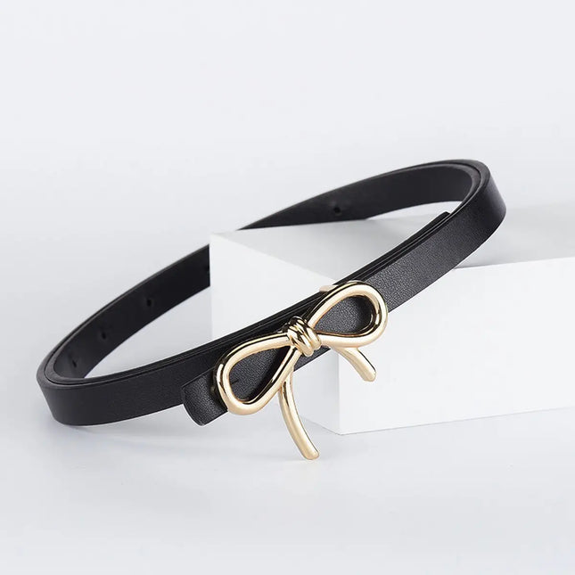 ACCITY Vegan Leather Bow Belt