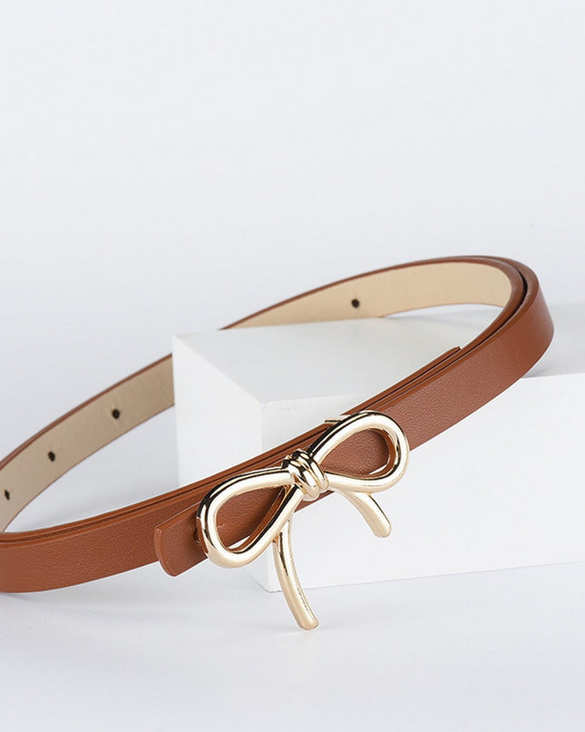 ACCITY Vegan Leather Bow Belt