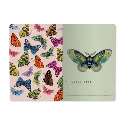 BV by Bruno Visconti A5 Notebook -  Butterflies On Blue