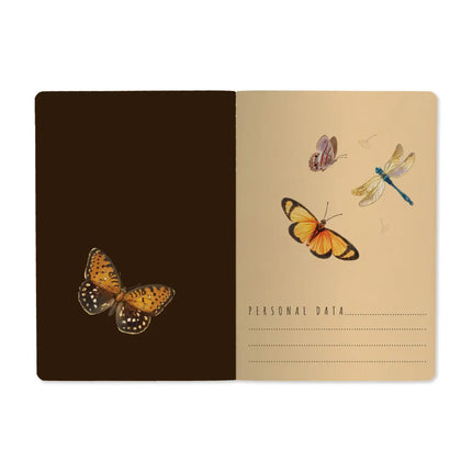 BV by Bruno Visconti A5 Notebook - Butterflies and Peonies