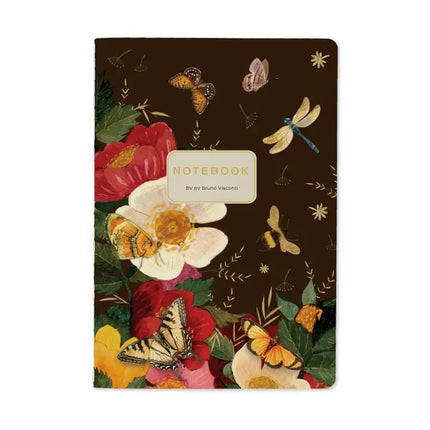 BV by Bruno Visconti A5 Notebook - Butterflies and Peonies