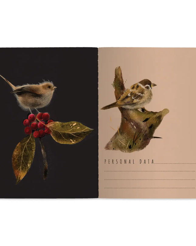 BV by Bruno Visconti A5 Notebook - Forest Sparrows