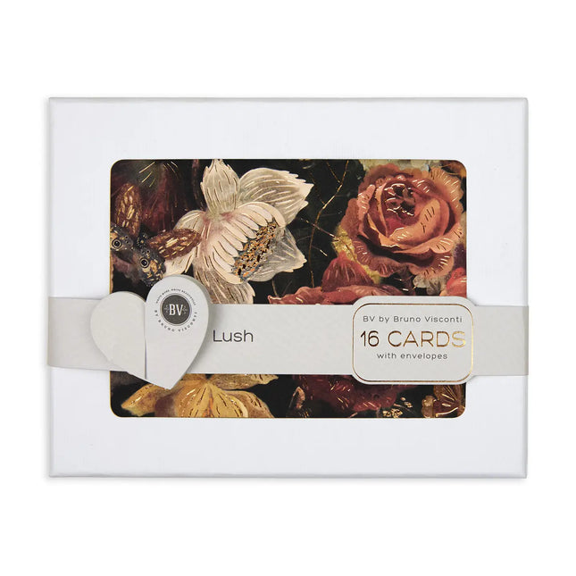 BV by Bruno Visconti Notecards with Envelopes - Set of 16 Lush 4 Designs