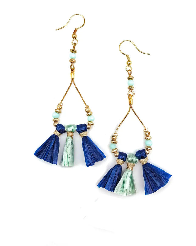 Sachi Raffia Tassels Earrings