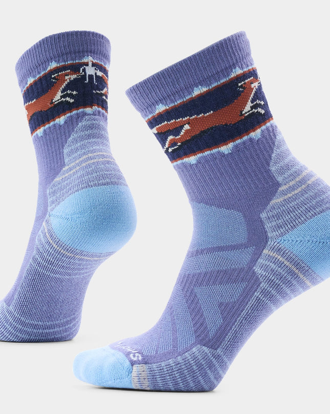Smartwool Hike Fox Meadow Mid Crew Socks (Women's) - Nightfall Blue