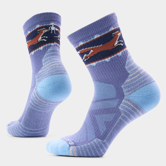 Smartwool Hike Fox Meadow Mid Crew Socks (Women's) - Nightfall Blue