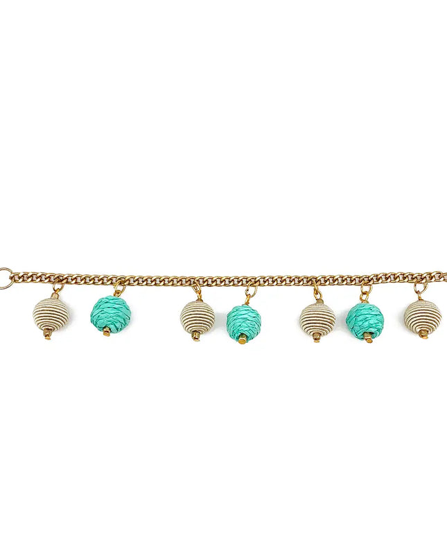 Sachi Turquoise Waters Bracelet - Small Circle Charms