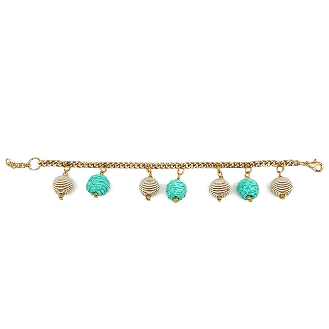Sachi Turquoise Waters Bracelet - Small Circle Charms