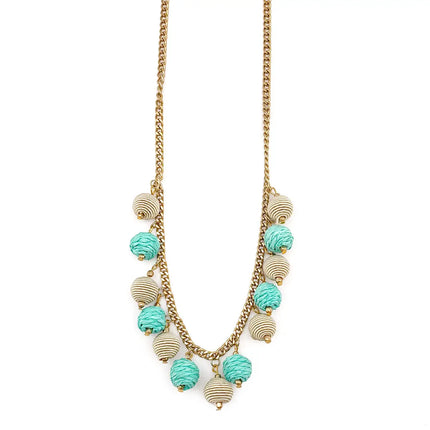 Sachi Turquoise Waters Necklace -Circle Dangle Beads