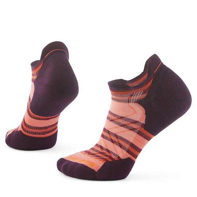 Smartwool Run Stripe Low Ankle Socks Targeted Cushion - (Women's) - Wild Salmon