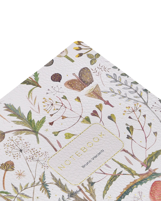 BV by Bruno Visconti Vegan Leather A5 Notebook - Greens and Flowers