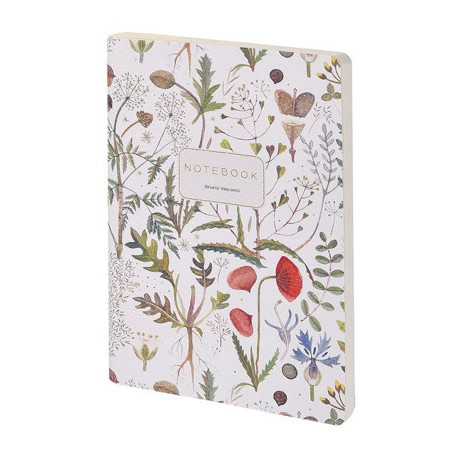 BV by Bruno Visconti Vegan Leather A5 Notebook - Greens and Flowers