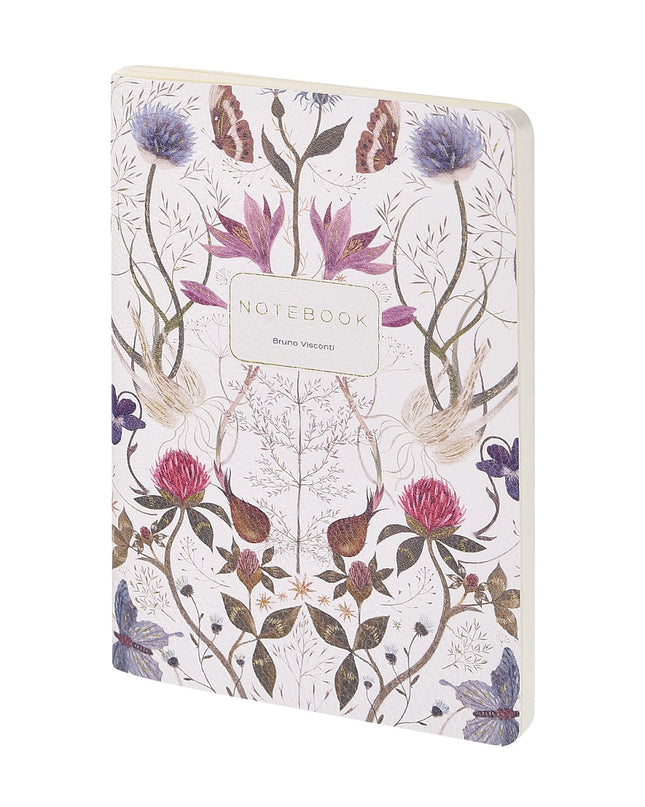 BV by Bruno Visconti Vegan Leather A5 Notebook - Symmetrical Flora
