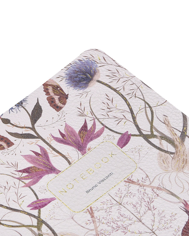 BV by Bruno Visconti Vegan Leather A5 Notebook - Symmetrical Flora