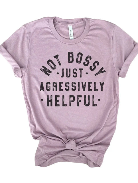 Not Bossy Sarcastic Vintage Funny Relatable Graphic Tee