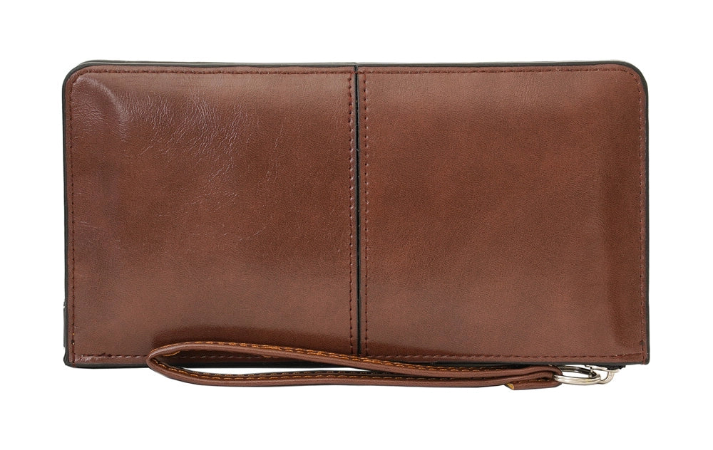 22 Tote Vegan Leather Wristlet Wallet