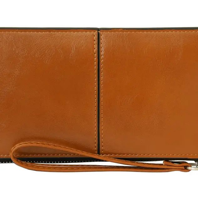 22 Tote Vegan Leather Wristlet Wallet
