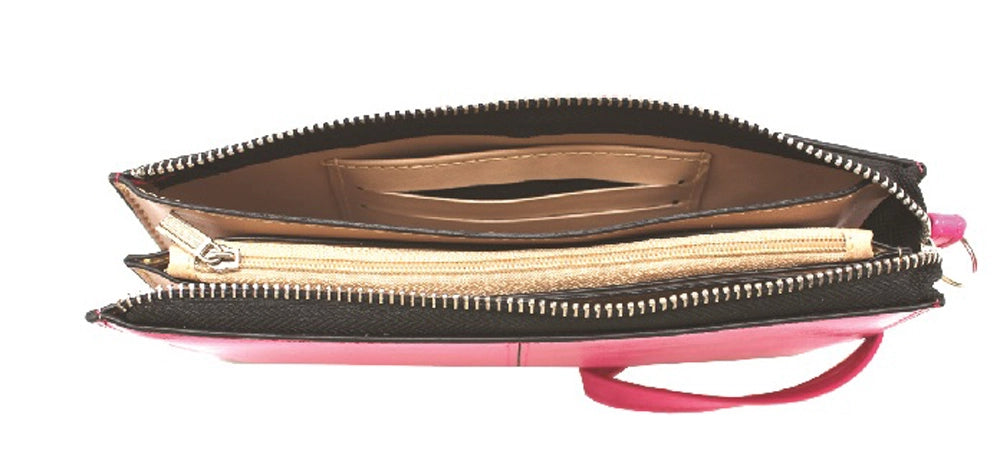 22 Tote Vegan Leather Wristlet Wallet