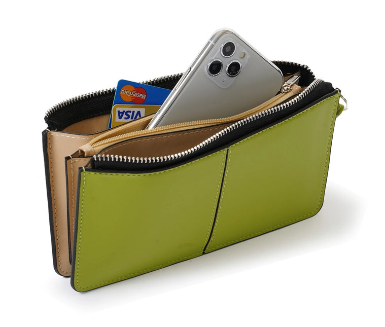 22 Tote Vegan Leather Wristlet Wallet