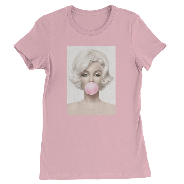 Marilyn Monroe Pink Bubble Gum Womens T-Shirt